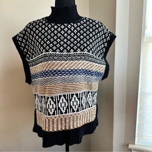 Marled Isle Sweater Vest Mock Turtleneck Size Medium‎